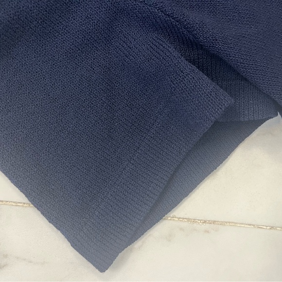 St. John Collection by Marie Gray Santana vintage sweater large navy blue zips - Picture 8 of 12